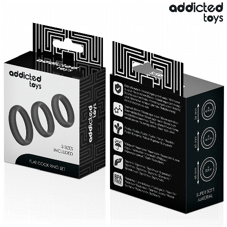 ADDICTED TOYS SET DE ANILLOS SILICONA PLANOS