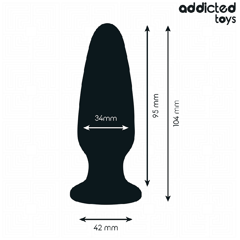 ADDICTED TOYS PLUG ANAL CON JOYA SILICONA TALLA M 104 CM