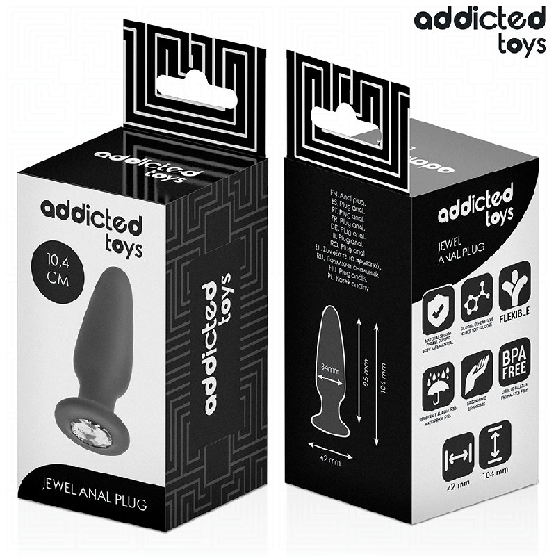 ADDICTED TOYS PLUG ANAL CON JOYA SILICONA TALLA M 104 CM