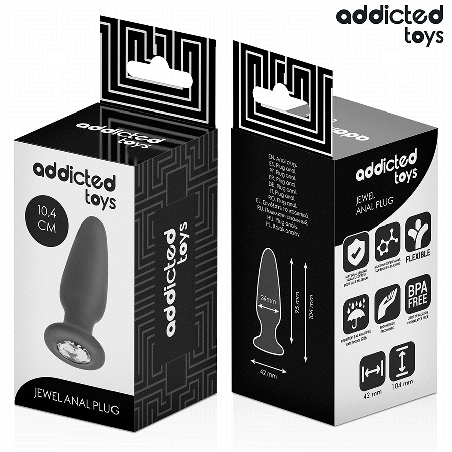 ADDICTED TOYS PLUG ANAL CON JOYA SILICONA TALLA M 104 CM