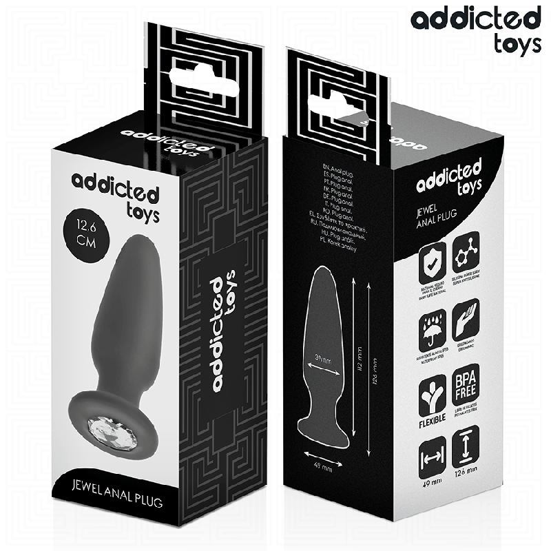 ADDICTED TOYS PLUG ANAL CON JOYA SILICONA TALLA L 126 CM