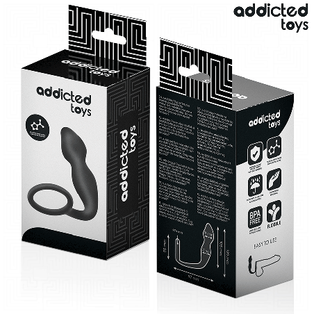 ADDICTED TOYS PLUG ANAL CON ANILLO SILICONA MODELO 2
