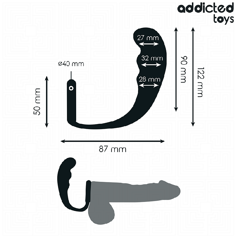 ADDICTED TOYS PLUG ANAL CON ANILLO SILICONA MODELO 4
