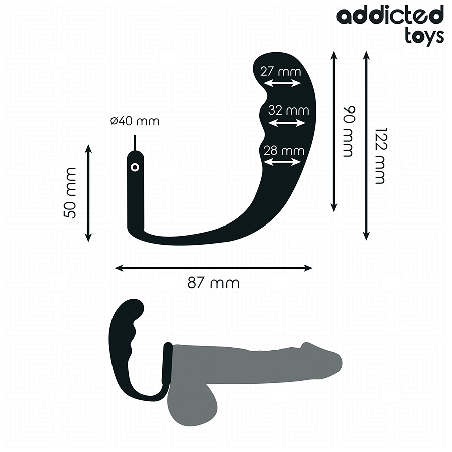 ADDICTED TOYS PLUG ANAL CON ANILLO SILICONA MODELO 4