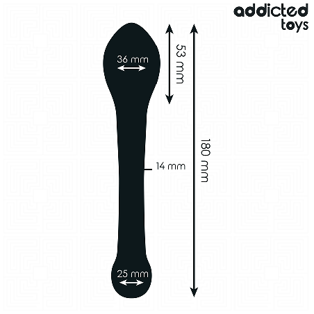 ADDICTED TOYS ESTIMULADOR ANAL DOBLE SILICONA 18 CM