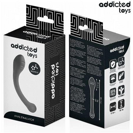 ADDICTED TOYS ESTIMULADOR ANAL DOBLE SILICONA 18 CM