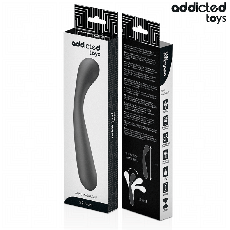ADDICTED TOYS MASAJEADOR ANAL DOBLE SILICONA 225 CM