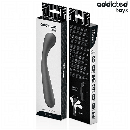 ADDICTED TOYS MASAJEADOR ANAL DOBLE SILICONA 225 CM