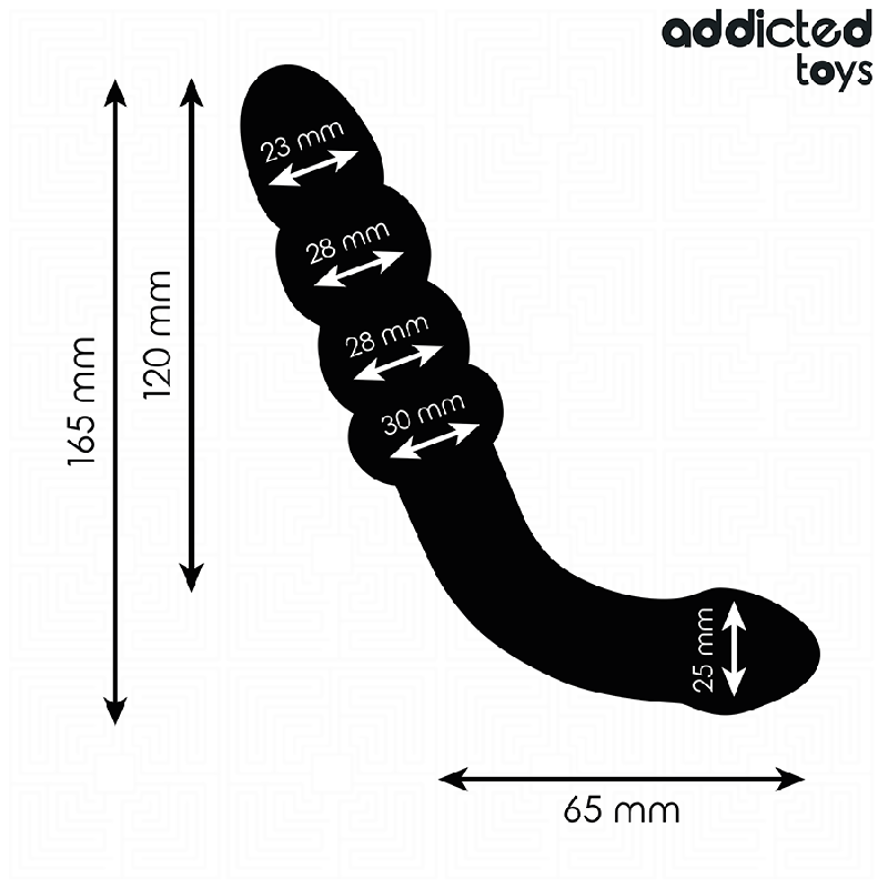ADDICTED TOYS MASAJEADOR ANAL DOBLE SILICONA 165 CM
