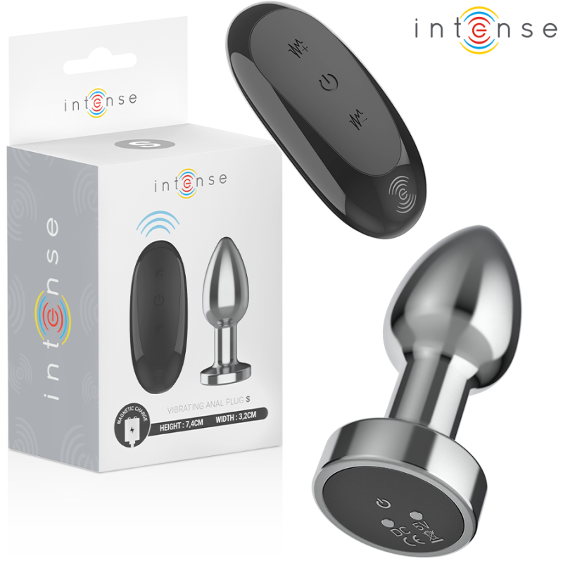 INTENSE PLUG ANAL 10 VIBRACIONES METAL CON CONTROL REMOTO S