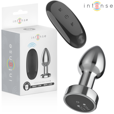 INTENSE PLUG ANAL 10 VIBRACIONES METAL CON CONTROL REMOTO S