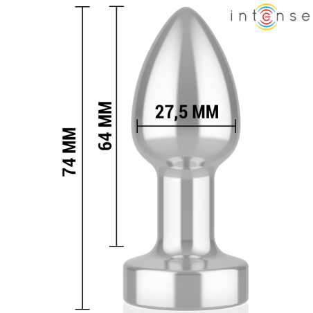 INTENSE PLUG ANAL 10 VIBRACIONES METAL CON CONTROL REMOTO S
