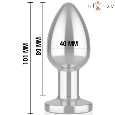 INTENSE PLUG ANAL 10 VIBRACIONES METAL CON CONTROL REMOTO L