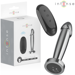 INTENSE PLUG ANAL 10 VIBRACIONES METAL EN FORMA DE DILDO CON CONTROL REMOTO S