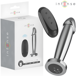 INTENSE PLUG ANAL 10 VIBRACIONES METAL EN FORMA DE DILDO CON CONTROL REMOTO M