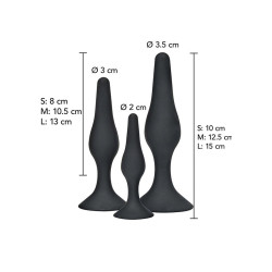 TOYJOY ANAL PLAY CURVY COMPANIONS PLUG ANAL 3 PIEZAS NEGRO 2