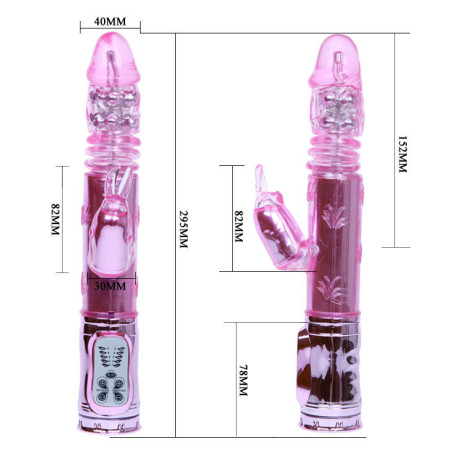 BAILE THROBBING BUNNY ROTADOR RAMPANTE ROSA