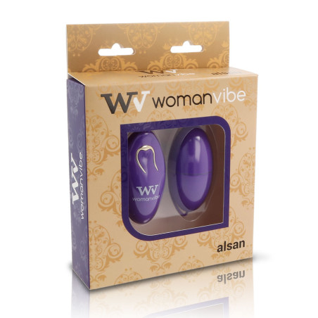 WOMANVIBE ALSAN HUEVO CONTROL REMOTO SILICONA MORADO