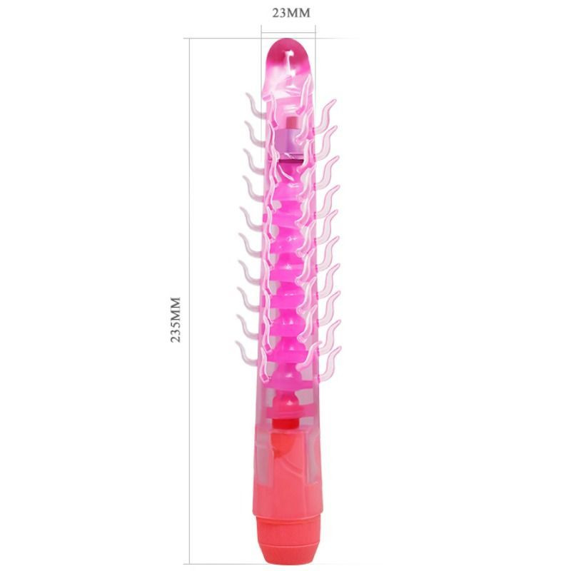BAILE FLEXI VIBE SENSUAL SPINE BENDABLE VIBRATING DILDO LILA 235 CM