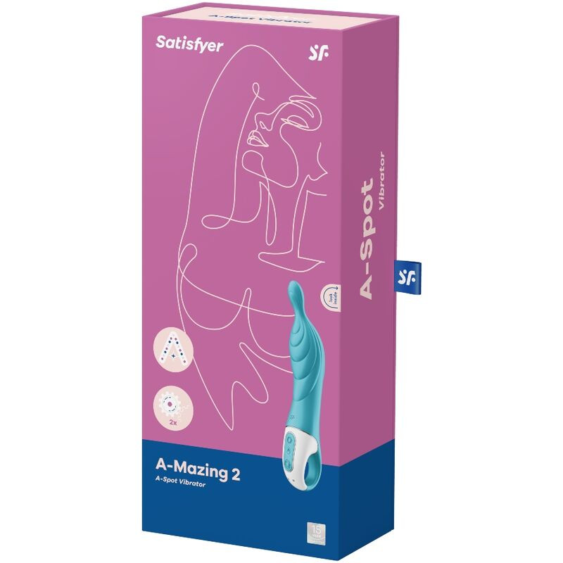 SATISFYER AMAZING 2 VIBRADOR PUNTO A TURQUESA