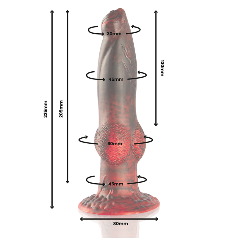 EPIC PROMETHEUS DILDO TITAN EN LLAMAS RECARGABLE CONTROL REMOTO