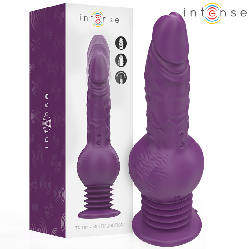 INTENSE TATUM VIBRADOR MULTIFUNCION CON VIBRACION UP AND DOWN 24 CM MORADO