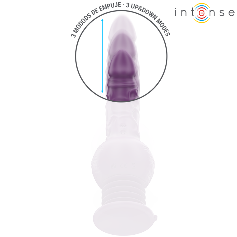 INTENSE TATUM VIBRADOR MULTIFUNCION CON VIBRACION UP AND DOWN 24 CM MORADO