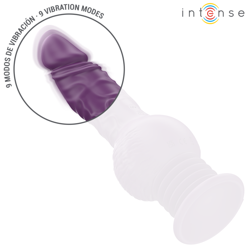 INTENSE TATUM VIBRADOR MULTIFUNCION CON VIBRACION UP AND DOWN 24 CM MORADO