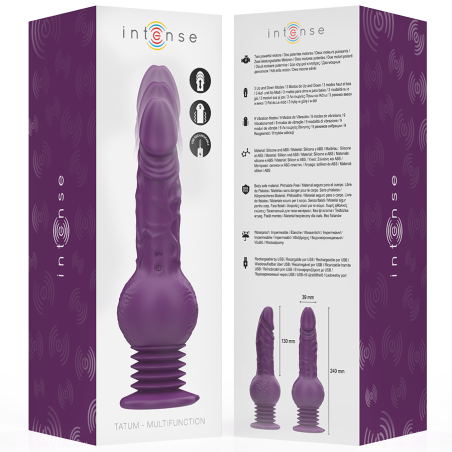 INTENSE TATUM VIBRADOR MULTIFUNCION CON VIBRACION UP AND DOWN 24 CM MORADO