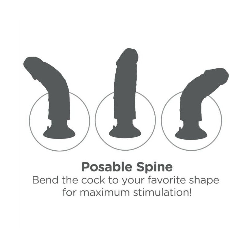 KING COCK DILDO VIBRADOR 23 CM NATURAL