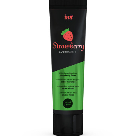 INTT LUBRICANTS LUBRICANTE INTIMO BASE DE AGUA SABOR A FRESA