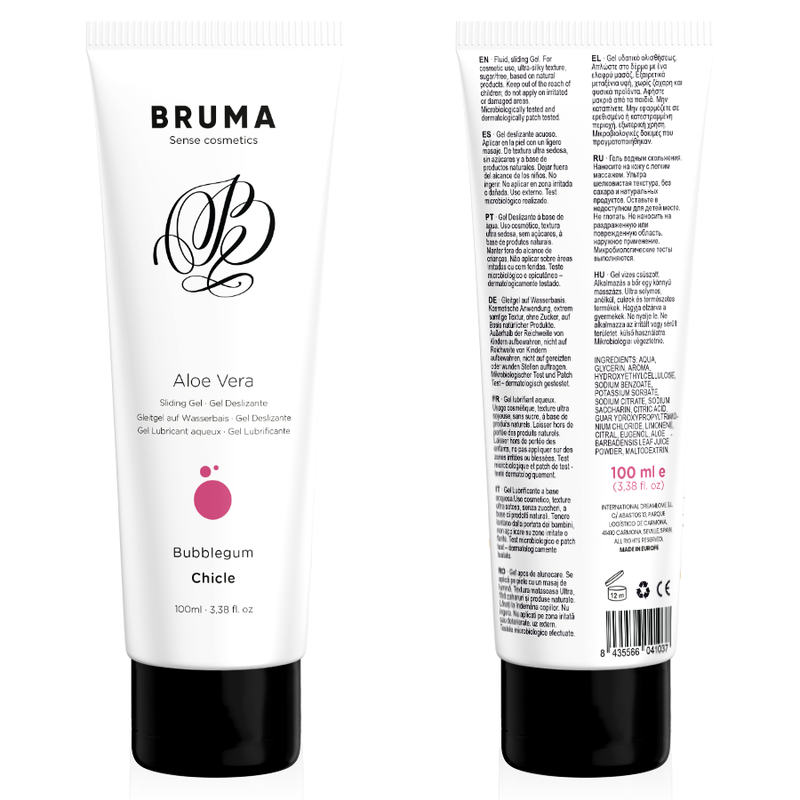 BRUMA GEL DESLIZANTE CON ALOE VERA SABOR A CHICLE 100 ML