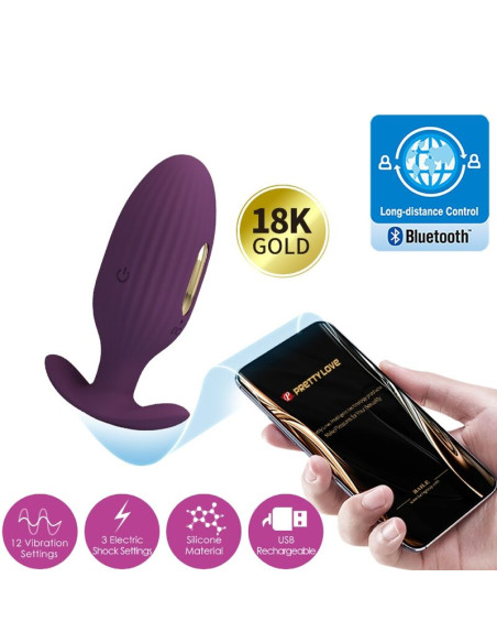 PRETTY LOVE JEFFERSON PLUG ANAL CONTROLADO POR APP LILA