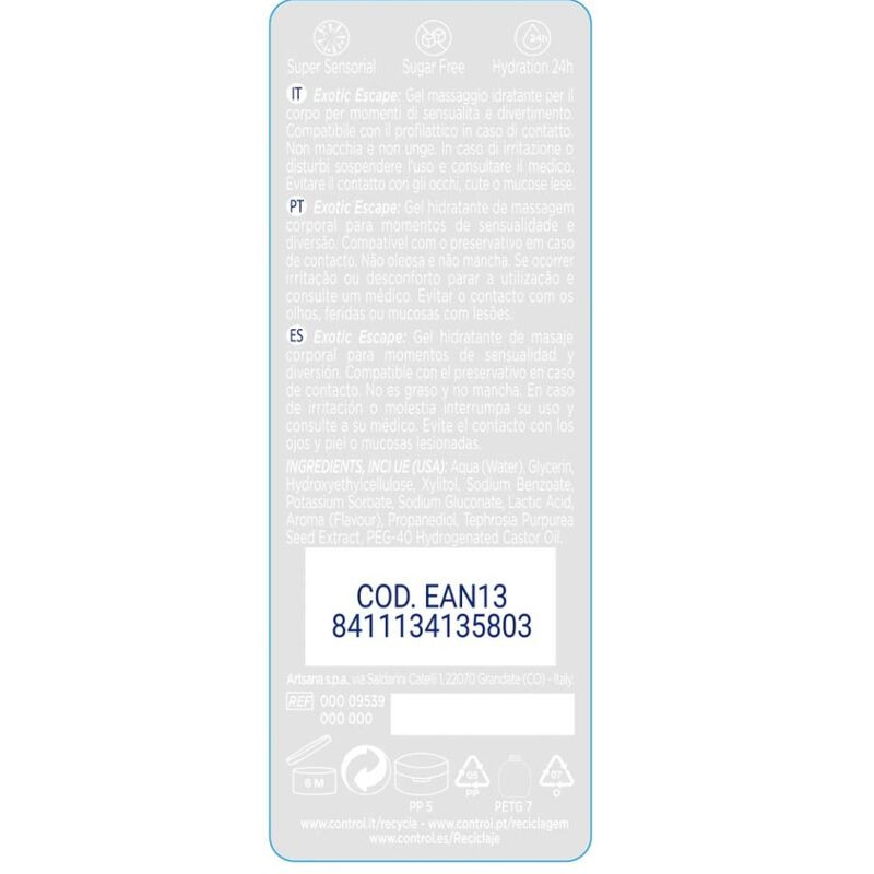 CONTROL 2 EN 1 MASSAGE PLEASURE EXOTIC 200 ML
