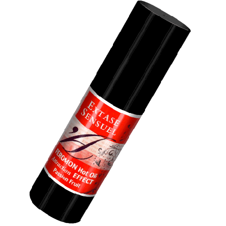 EXTASE SENSUAL ACEITE MASAJE EFECTO CALOR CON FEROMONAS FRUTA DE LA PASION 30 ML