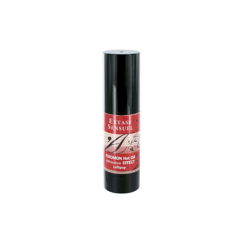 EXTASE SENSUAL ACEITE MASAJE EFECTO CALOR CON FEROMONAS PIRULETA 30 ML