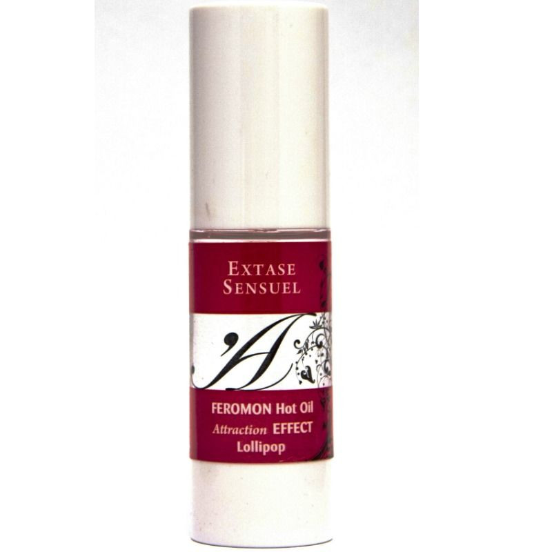 EXTASE SENSUAL ACEITE MASAJE EFECTO CALOR CON FEROMONAS PIRULETA 30 ML