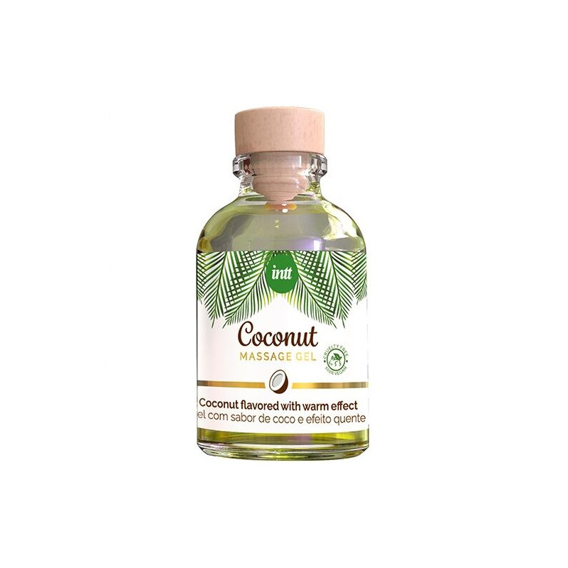INTT GEL DE MASAJE VEGANO CON SABOR A COCO Y EFECTO CALOR