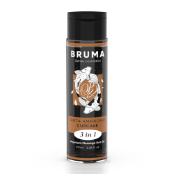 BRUMA ACEITE DE MASAJE PREMIUM EFECTO CALOR SABOR TARTA AMERICANA 3 EN 1 100 ML 2