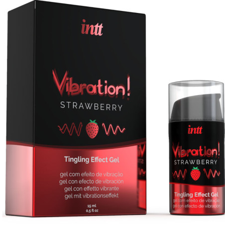 INTT POTENTE ESTIMULANTE INTIMO GEL VIBRADOR LIQUIDO FRESA 15 ML