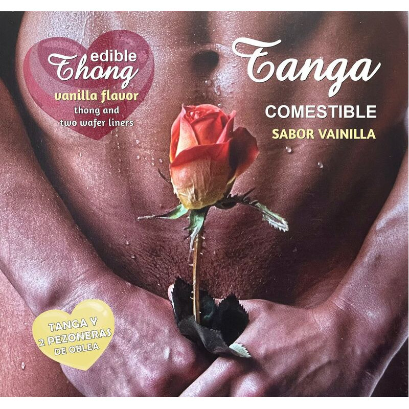 HOTFLOWERS TANGA 2 PEZONES OBLEA VAINILLA HOMBRE es pt en fr it 