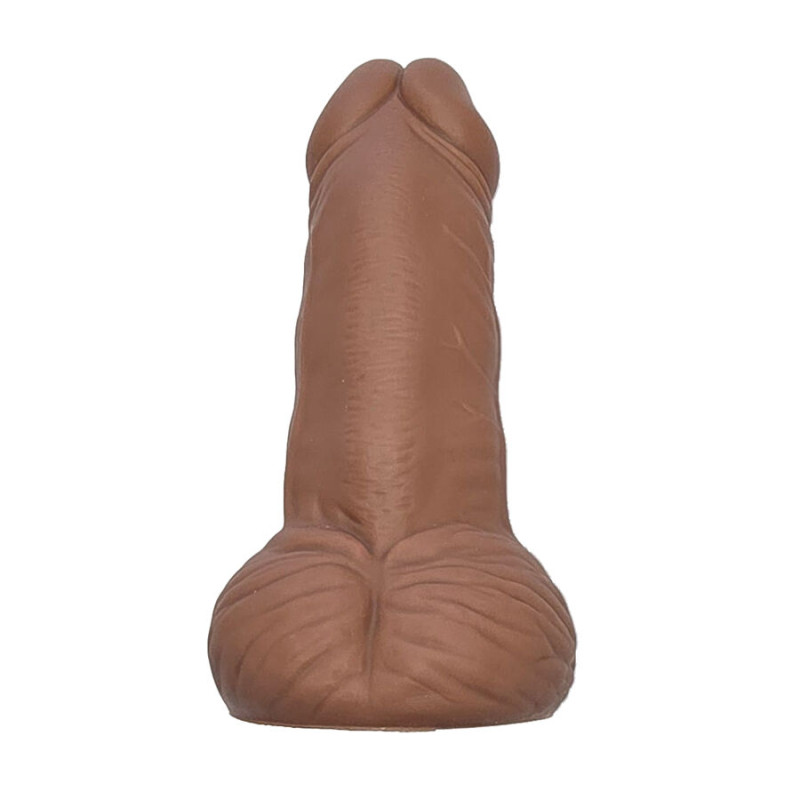 DIABLO PICANTE JUGUETE ANTIESTRES CON FORMA DE PENE COLOR MULATO