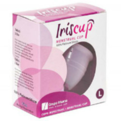 IRISCUP COPA MESTRUAL ROSA GRANDE BOLSA ESTERILIZADORA GRATIS 2