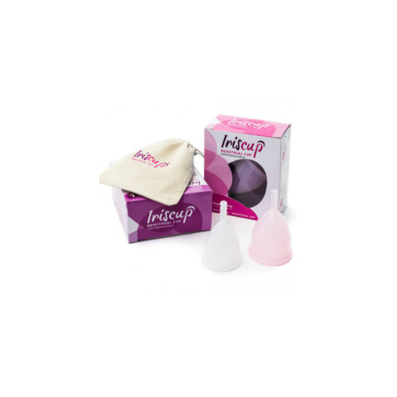 IRISCUP COPA MESTRUAL ROSA GRANDE BOLSA ESTERILIZADORA GRATIS