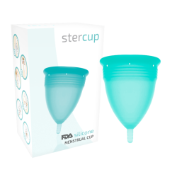 STERCUP COPA MENSTRUAL FDA SILICONA AQUAMARINA TALLA L 2