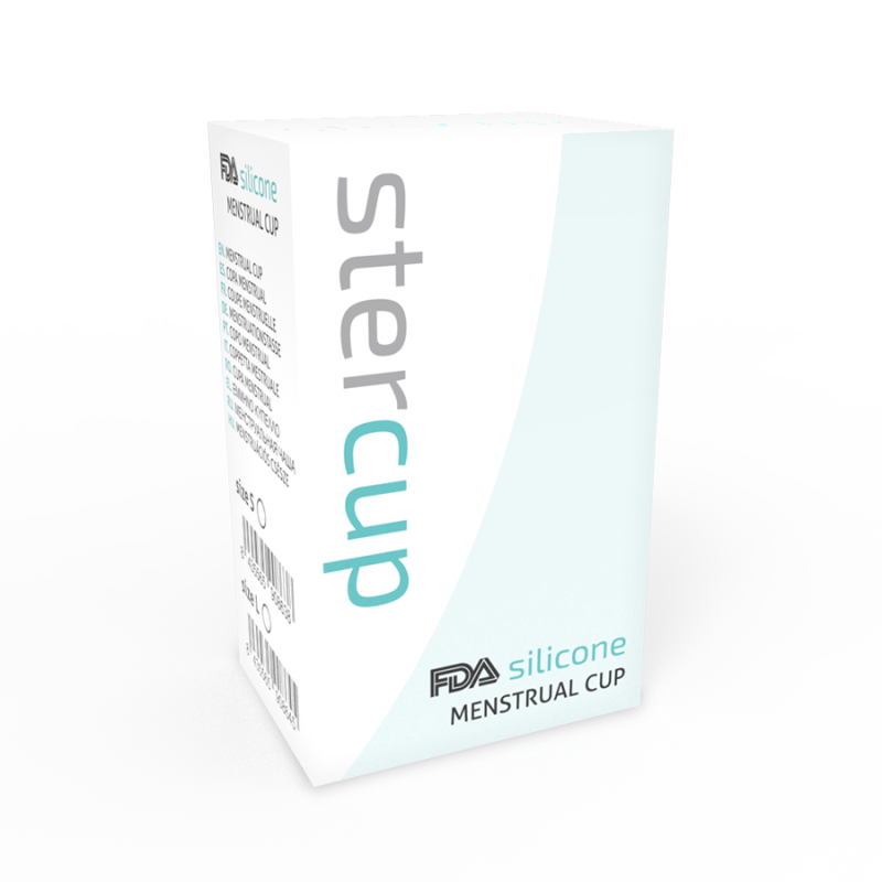 STERCUP COPA MENSTRUAL FDA SILICONA AQUAMARINA TALLA S