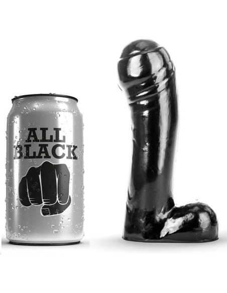 ALL BLACK DILDO NEGRO 15 CM
