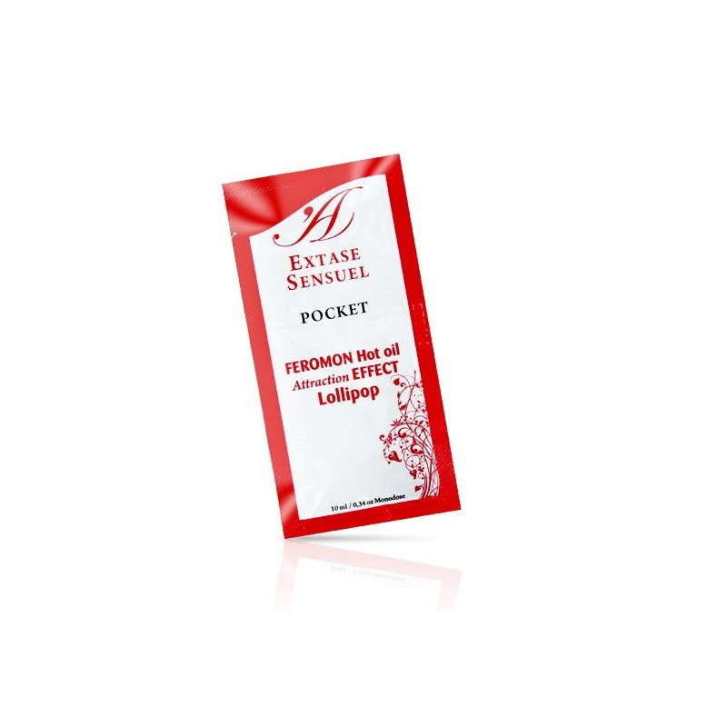 EXTASE SENSUAL ACEITE MASAJE EFECTO CALOR FEROMONAS PIRULETA 10 ML