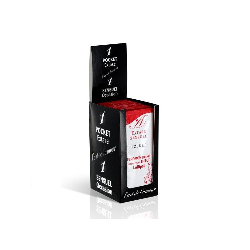 EXTASE SENSUAL ACEITE MASAJE EFECTO CALOR FEROMONAS PIRULETA 10 ML
