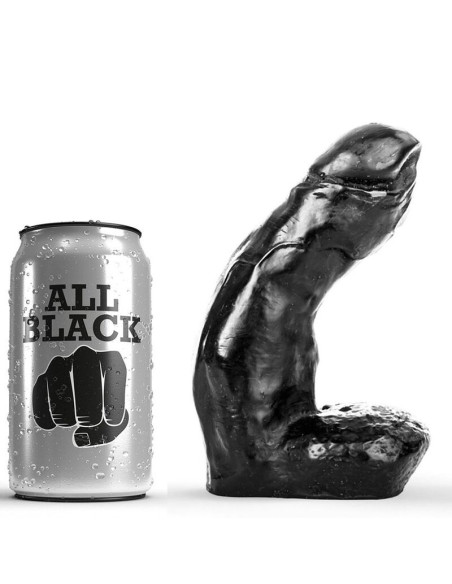 ALL BLACK DILDO REALISTICO 15 CM